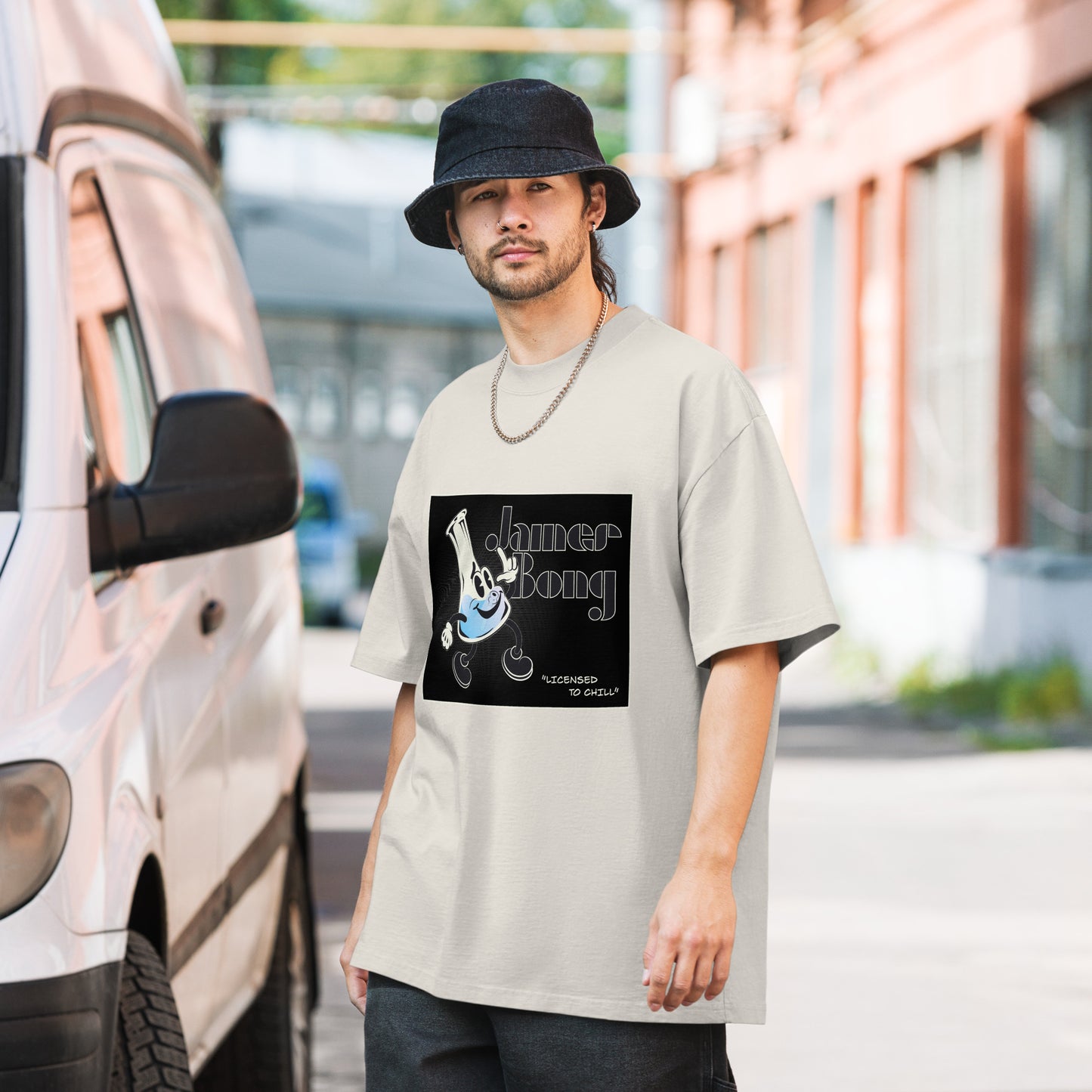 Licensed to Chill Oversized faded t-shirt by Sen.Tries