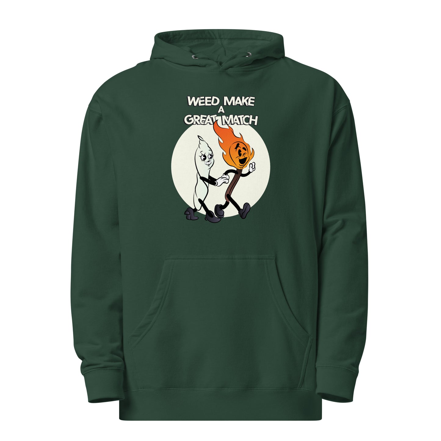 Weed Make a Great Match Unisex midweight hoodie by Sen.Tries