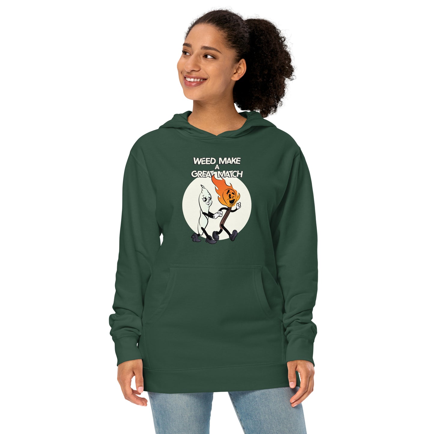 Weed Make a Great Match Unisex midweight hoodie by Sen.Tries