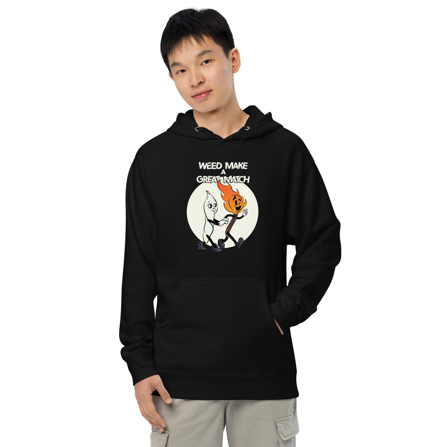 Weed Make a Great Match Unisex midweight hoodie by Sen.Tries