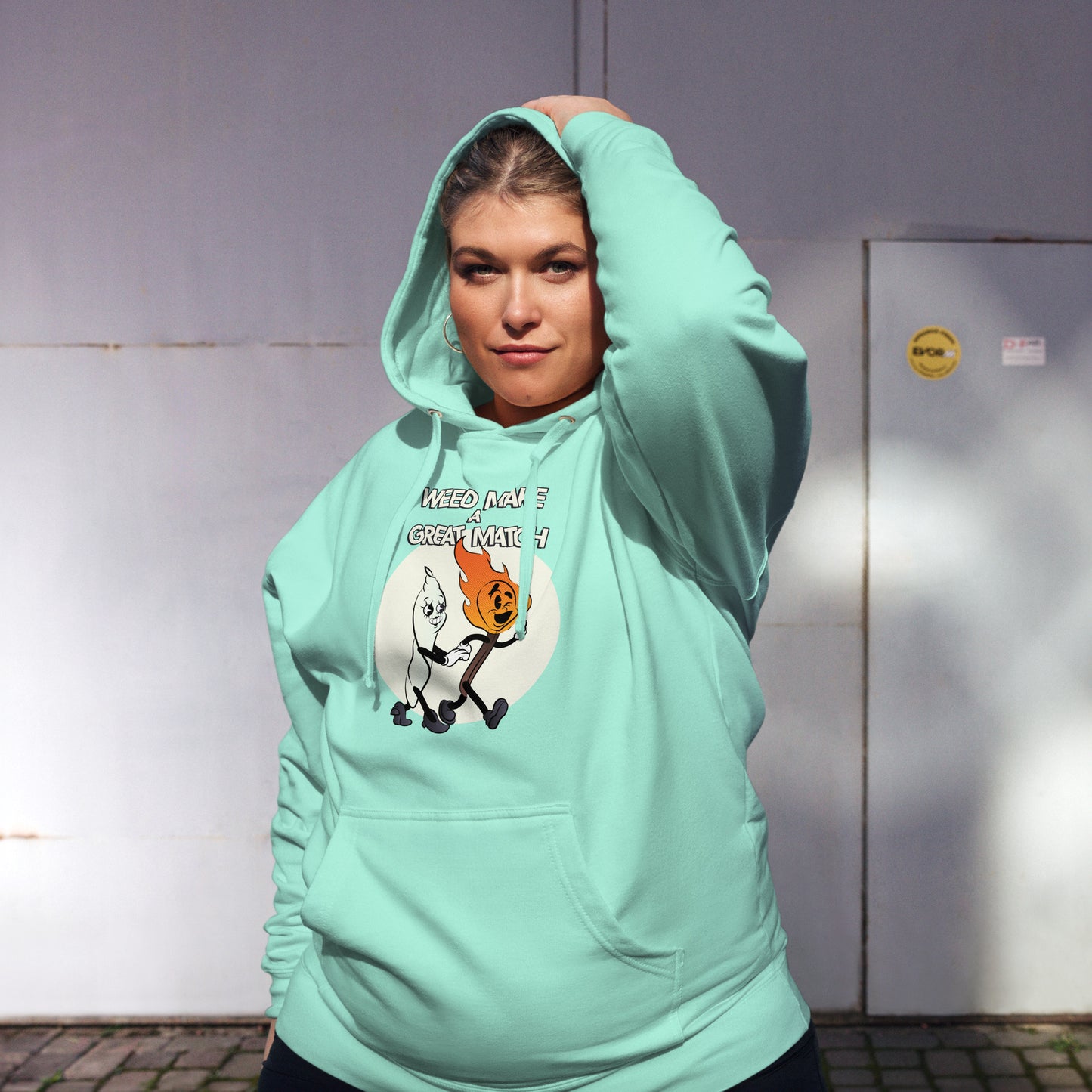 Weed Make a Great Match Unisex midweight hoodie by Sen.Tries