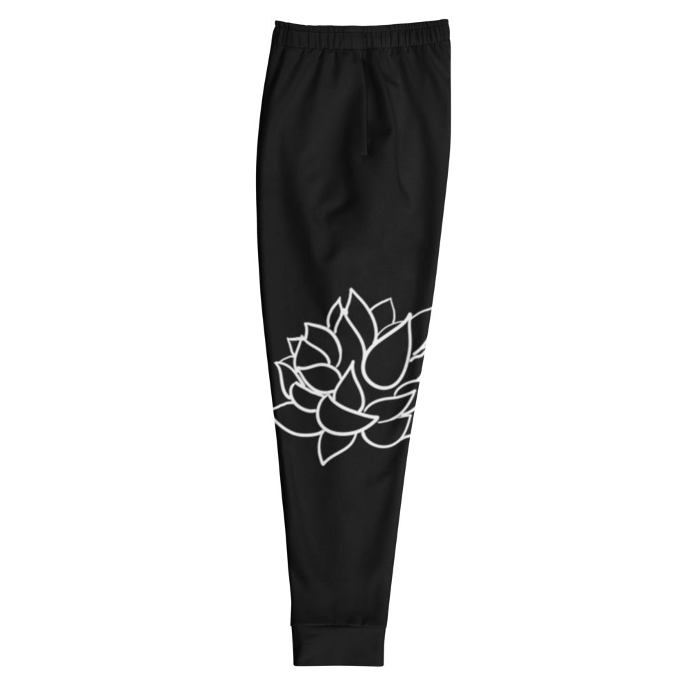 Black Flower Joggers