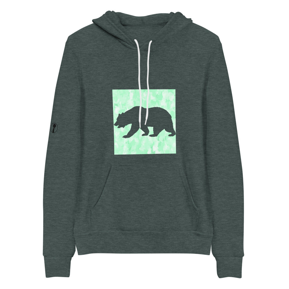 Green California Bear Hoodie